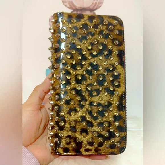 Christian Louboutin Leopard Studded Wallet - Picture 3 of 17